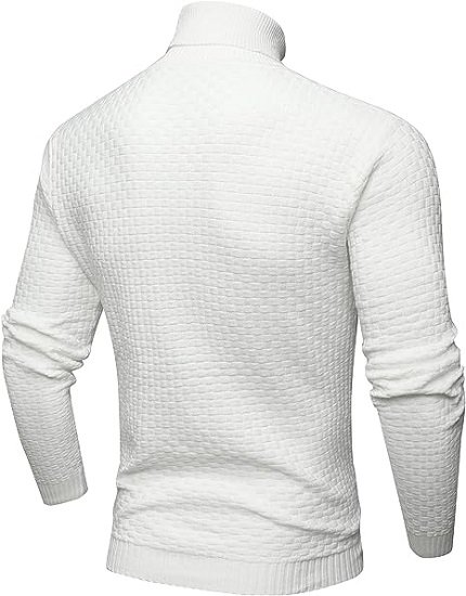 Men's Slim Fit Turtleneck Sweaters Casual  Knitted Pullover
