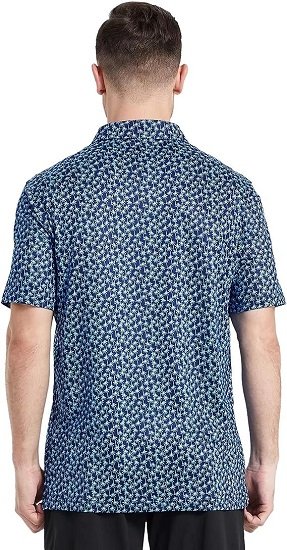 Mens Golf Shirts Short Sleeve Moisture Wicking Print Athletic Casual Shirts